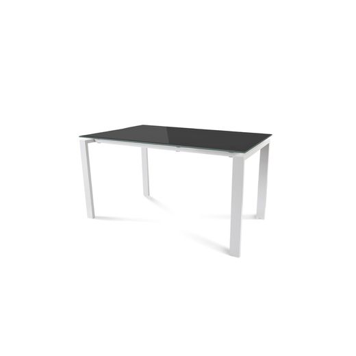 Kit Mesa Total 140 x 80 Blanco / Cristal Negro