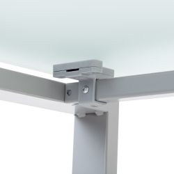Kit Mesa Total 140 x 80 Blanco / Cristal Negro