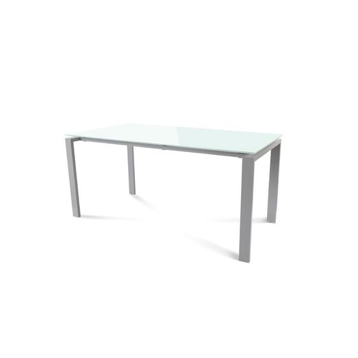 Kit Mesa Total 160 x 80 Aluminio/ Cristal Blanco