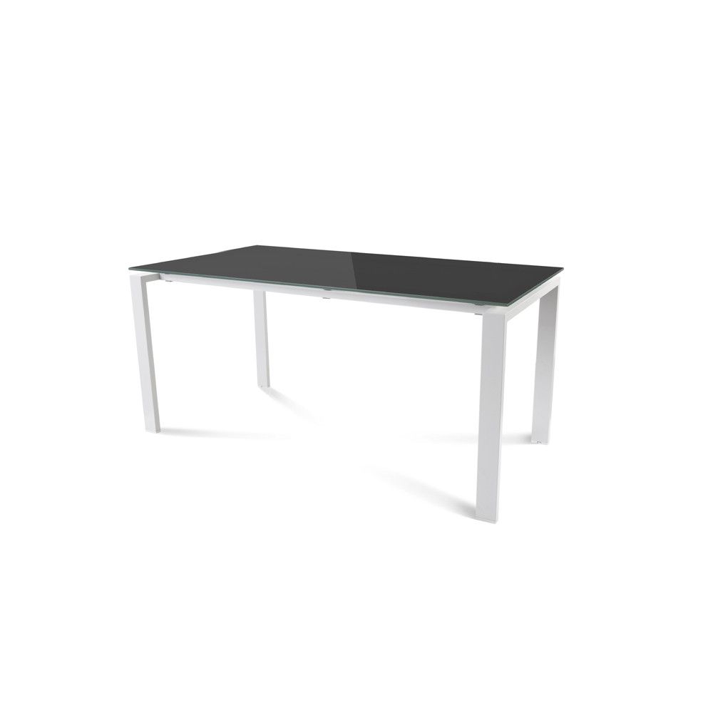 Kit Mesa Total 160 x 80 Blanco/ Cristal Negro