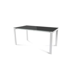 Kit Mesa Total 160 x 80 Blanco/ Cristal Negro