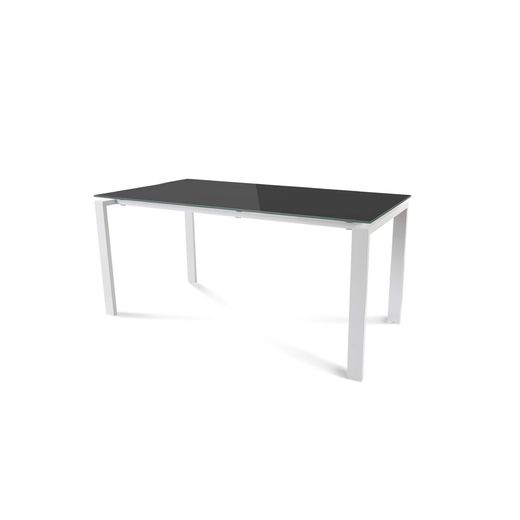 Kit Mesa Total 160 x 80 Blanco/ Cristal Negro