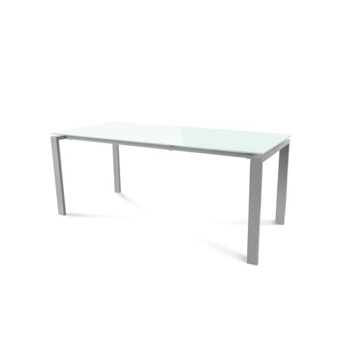 Kit Mesa Total 180 x 80 Aluminio/ Cristal Blanco