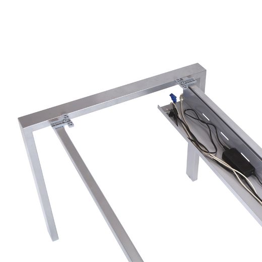 Kit Mesa Total 180 x 80 Aluminio/ Cristal Negro