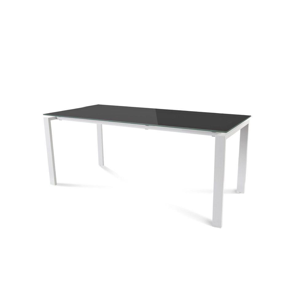 Kit Mesa Total 180 x 80 Blanco/ Cristal Negro