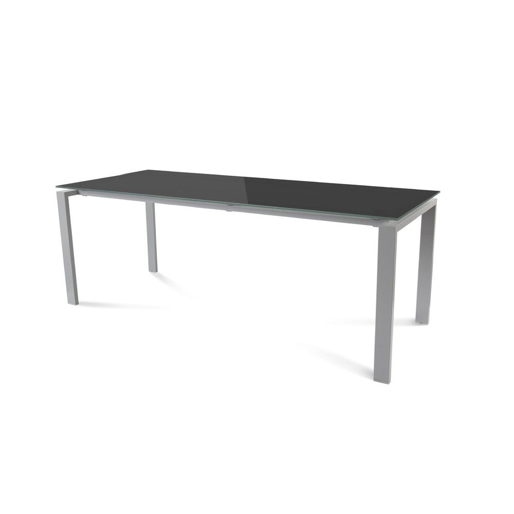 Kit Mesa Total 200 x 80 Aluminio/ Cristal Negro