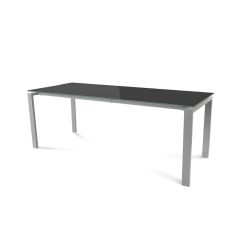 Kit Mesa Total 200 x 80 Aluminio/ Cristal Negro