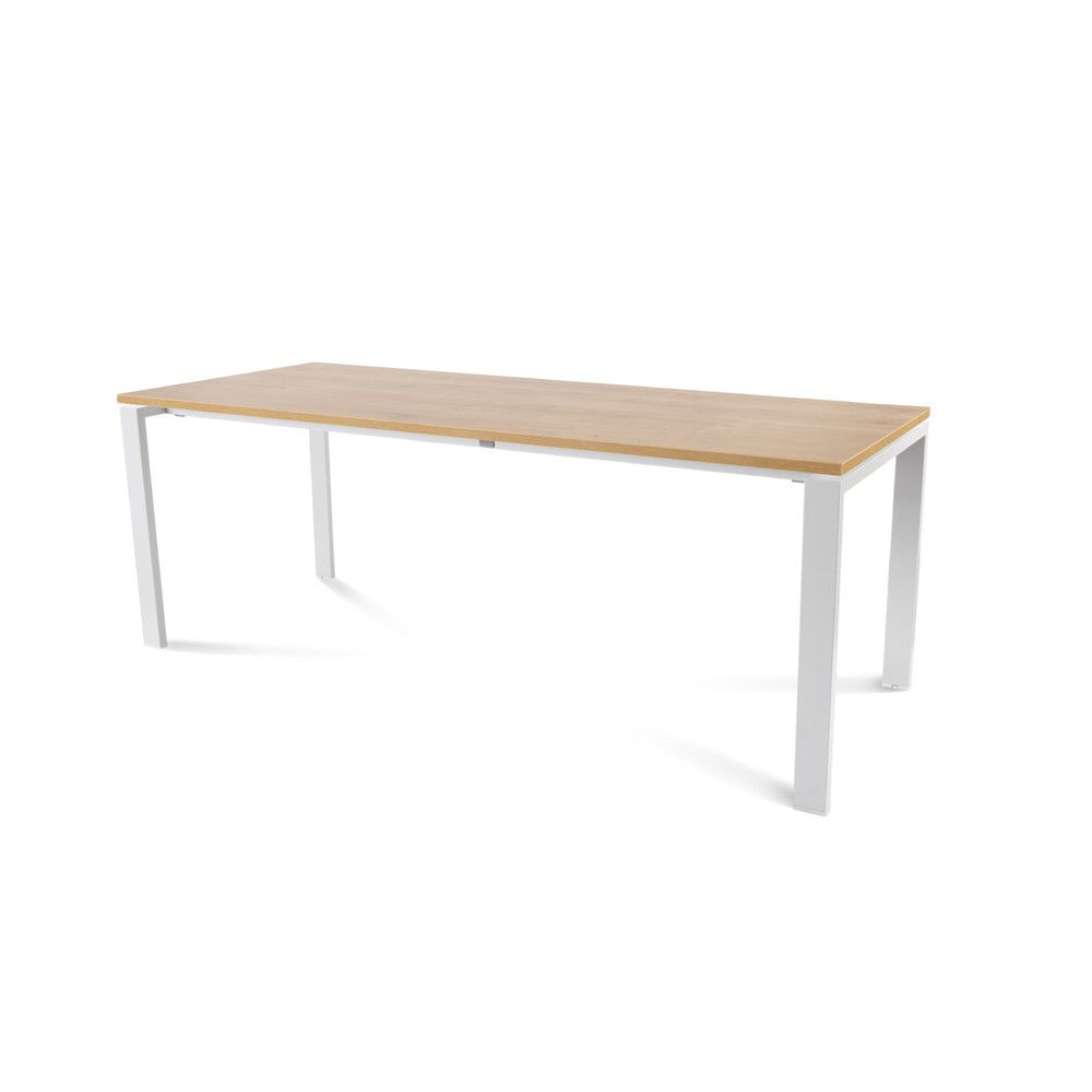 Kit Mesa Total 200 x 80 Blanco/ Roble