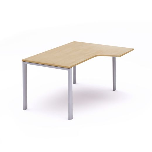 Kit Mesa Total L Derecha 160 x 120 Aluminio/Haya