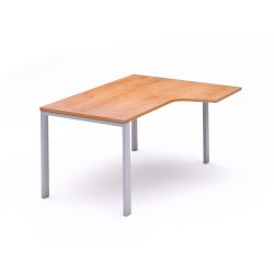 Kit Mesa Total L Derecha 160 x 120 Aluminio/Haya