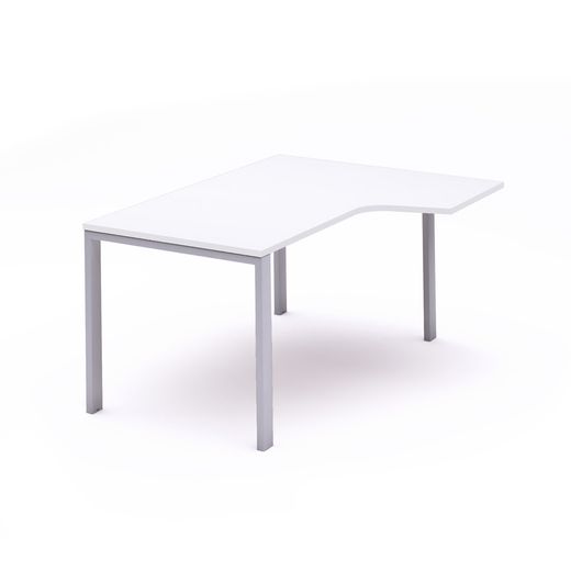 Kit Mesa Total L Derecha 180 x 120 Aluminio/Blanco