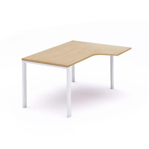 Kit Mesa Total L Derecha 180 x 120 Blanco/Haya