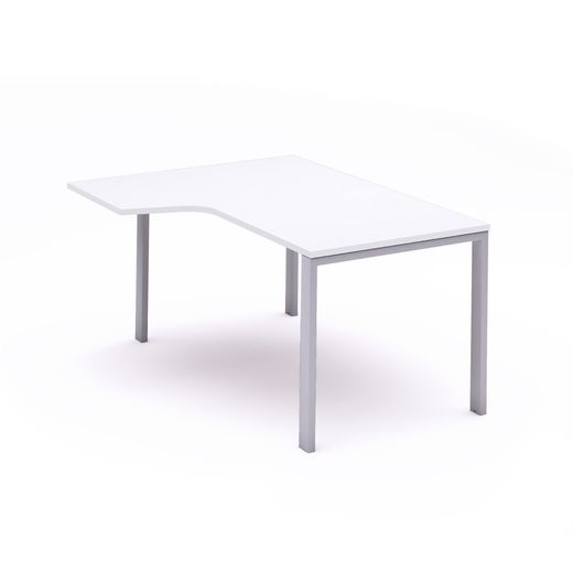 Kit Mesa Total L Izquierda 160 x 120 Aluminio/Blanco