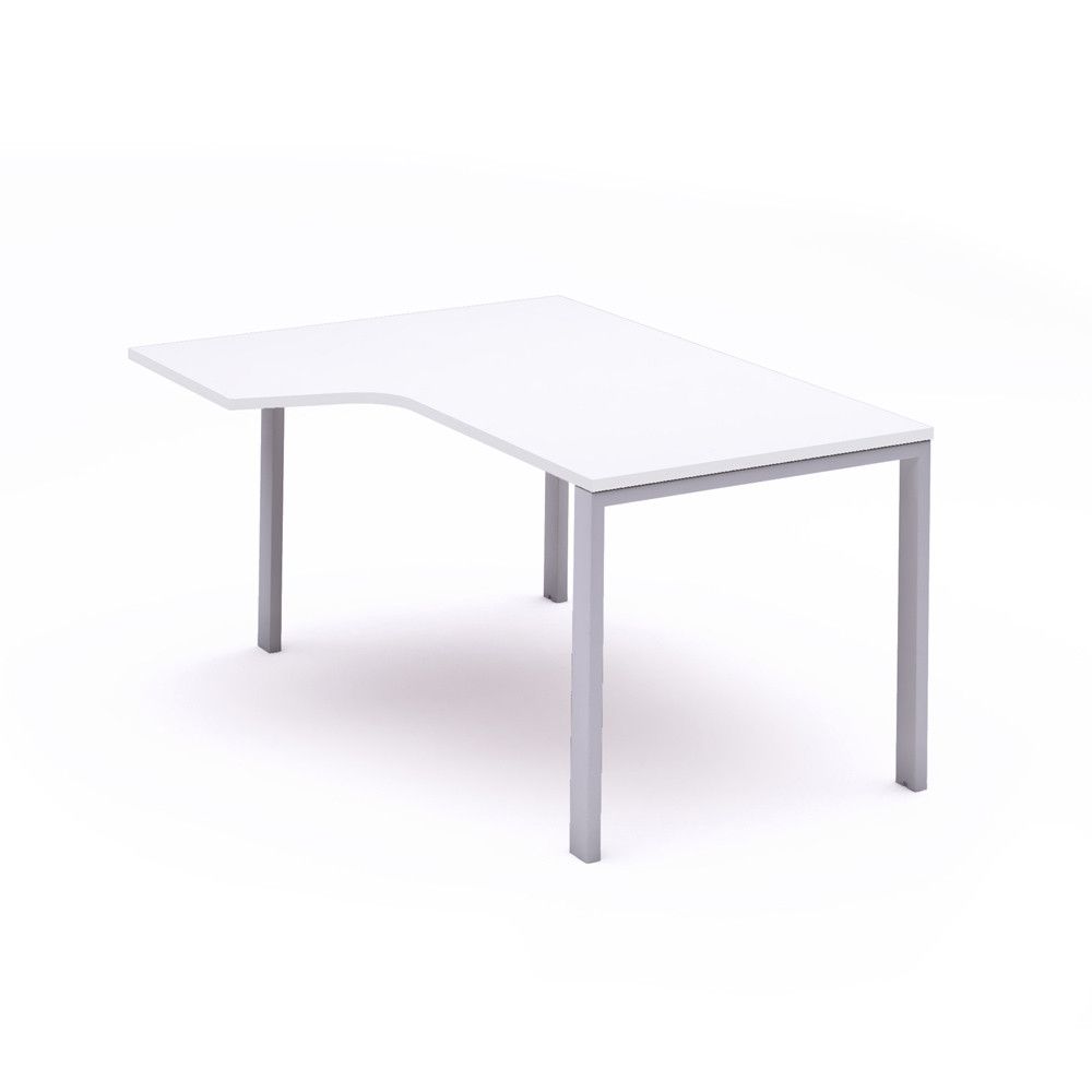 Kit Mesa Total L Izquierda 180 x 120 Aluminio/Blanco