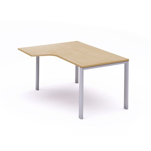 Kit Mesa Total L Izquierda 180 x 120 Aluminio/Haya