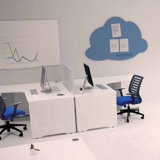 Kit Mesa Work 120 x 60 Blanco / Roble