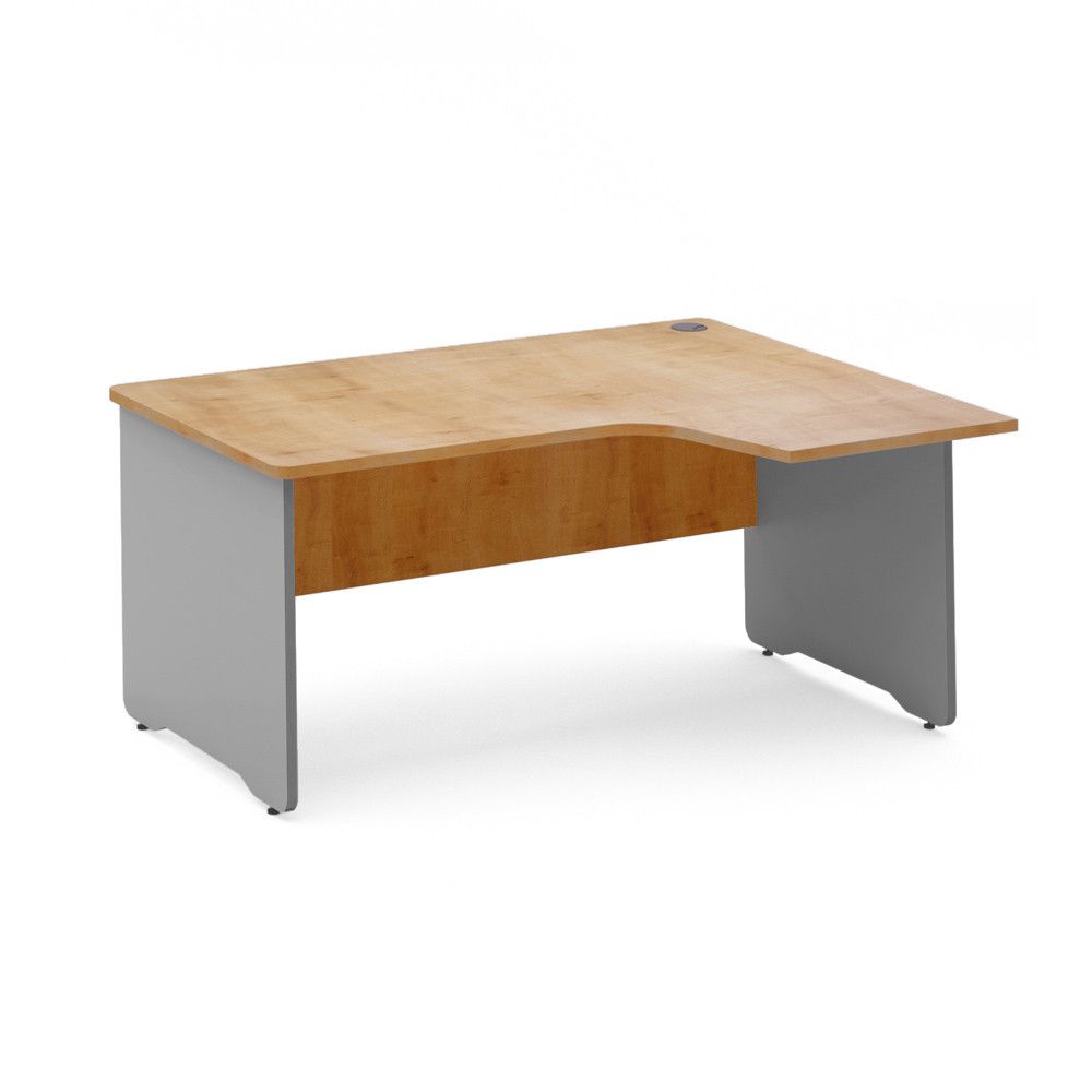 Kit Mesa Work L Derecha 160 x 120 Aluminio/Roble