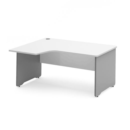 Kit Mesa Work L Izquierda 160 x 120 Aluminio/Blanco