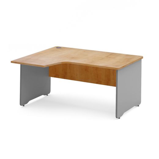 Kit Mesa Work L Izquierda 160 x 120 Aluminio/Roble