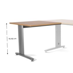 Kit Metal Ajustable Ala 100 x 60 Aluminio/Roble