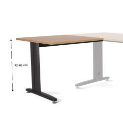 Kit Metal Ajustable Ala 100 x 60 Antracita/Roble