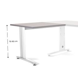 Kit Metal Ajustable Ala 100 x 60 Blanco/Gris