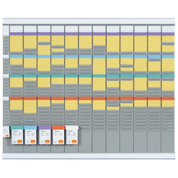 Kit planning de fichas índice 2 anual NOBO 12 columnas 32 ranuras