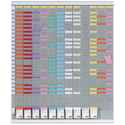 Kit planning de fichas índice 2 anual NOBO 12 columnas 54 ranuras