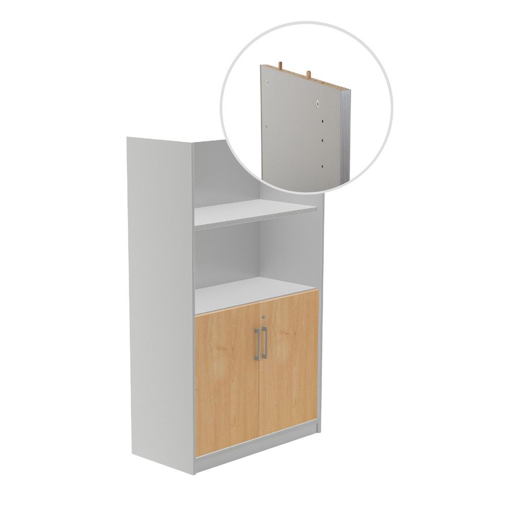 Kit Store 156 x 90 x 45 Estructura Aluminio /Puertas Roble Sin Tapa