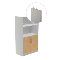 Kit Store 156 x 90 x 45 Estructura Aluminio /Puertas Roble Sin Tapa