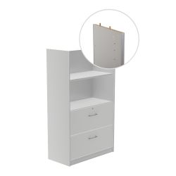 Kit Store 156 x 90 x 45 Estructura Aluminio/Frontales Gris Sin Tapa