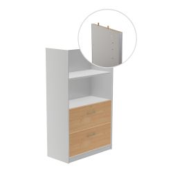 Kit Store 156 x 90 x 45 Estructura Aluminio/Frontales Roble Sin Tapa