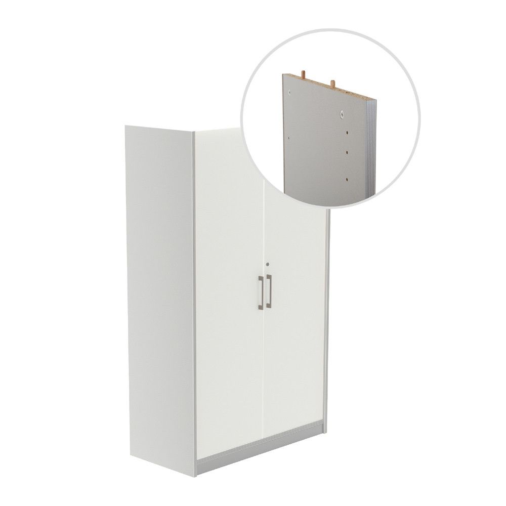 Kit Store 156 x 90 x 45 Estructura Aluminio/Puertas Blanco Sin Tapa