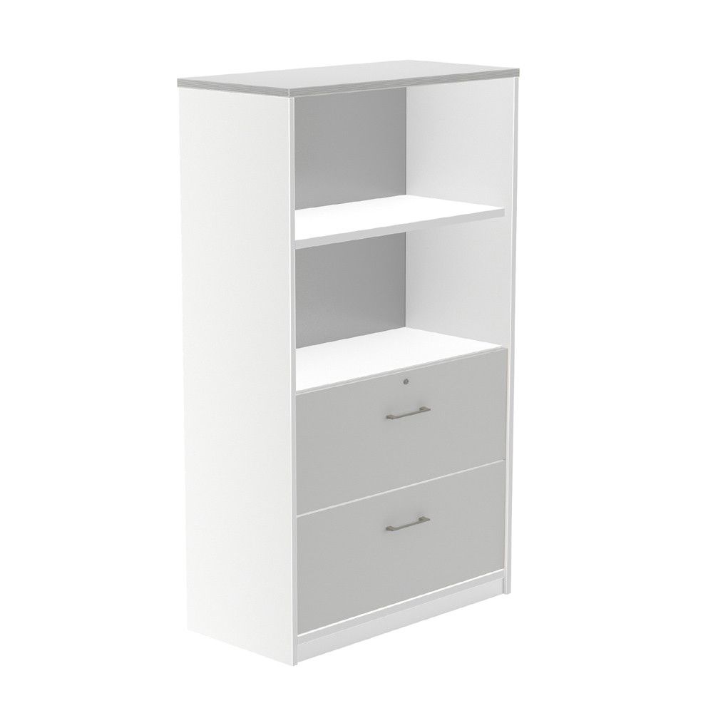 Kit Store 156 x 90 x 45 Estructura Blanca/Frontales Gris