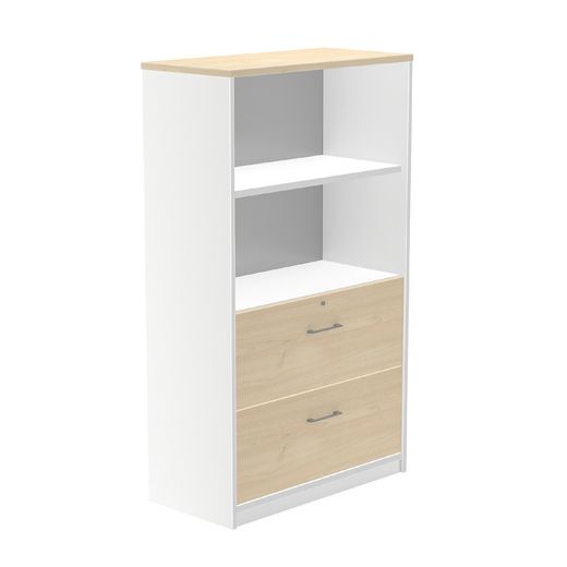 Kit Store 156 x 90 x 45 Estructura Blanca/Frontales Haya