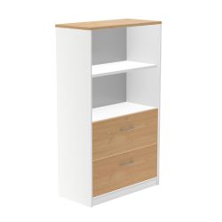 Kit Store 156 x 90 x 45 Estructura Blanca/Frontales Roble