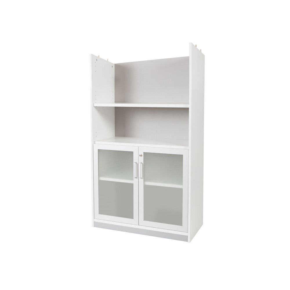 Kit Store 156 x 90 x 45 Estructura Blanca/Puertas Cristal Sin Tapa