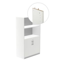 Kit Store 156 x 90 x 45 Estructura Blanca/Puertas Roble Sin Tapa