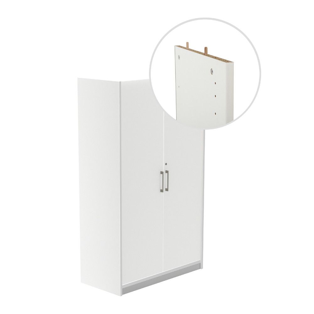 Kit Store 156 x 90 x 45 Estructura Blanca/Puertas Totales Blanco Sin Tapa