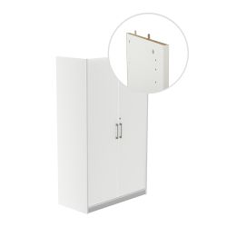 Kit Store 156 x 90 x 45 Estructura Blanca/Puertas Totales Blanco Sin Tapa