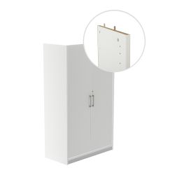 Kit Store 156 x 90 x 45 Estructura Blanca/Puertas Totales Gris Sin Tapa
