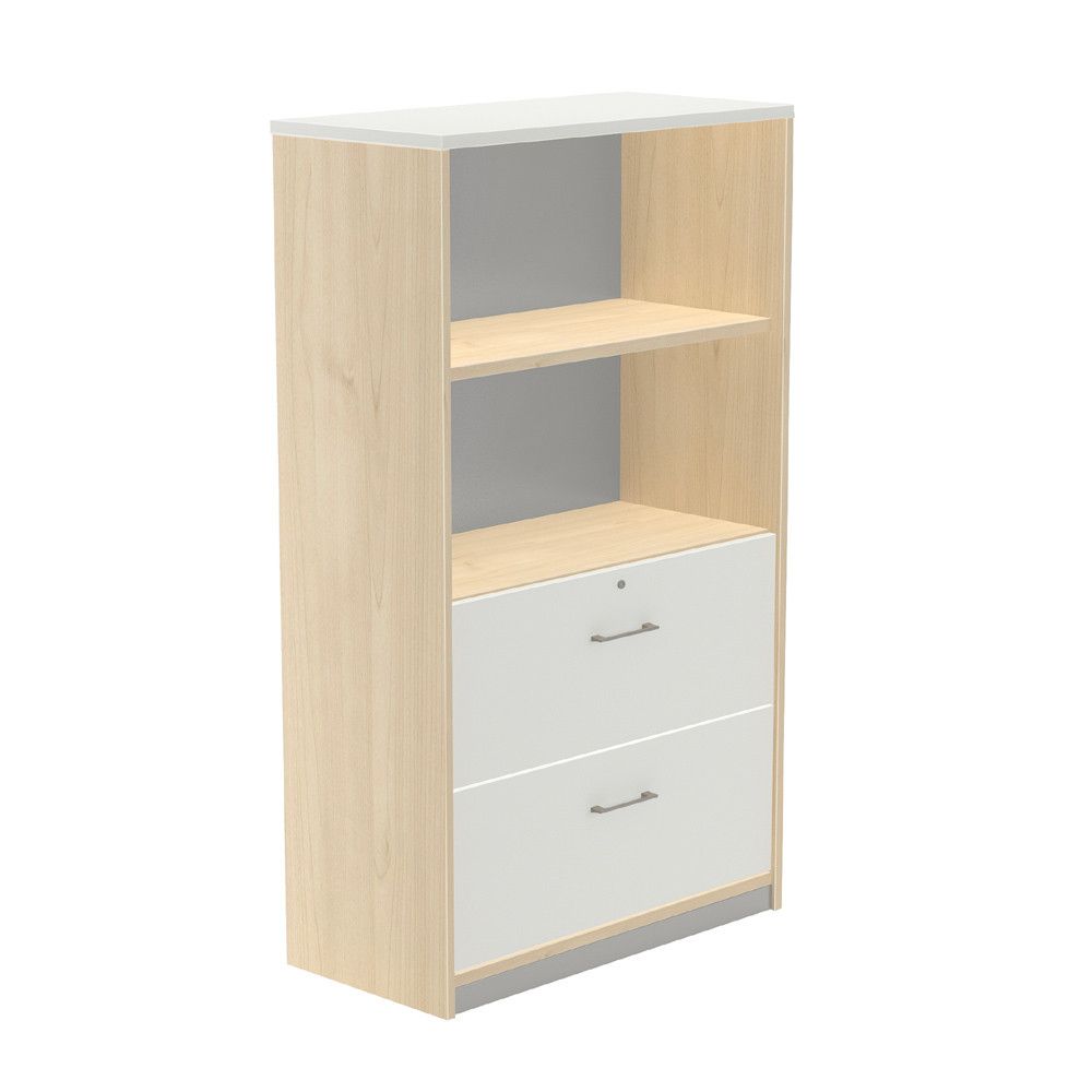 Kit Store 156 x 90 x 45 Estructura Haya/Frontales Blanco