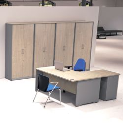 Kit Store 156 x 90 x 45 Estructura Haya/Frontales Gris Sin Tapa