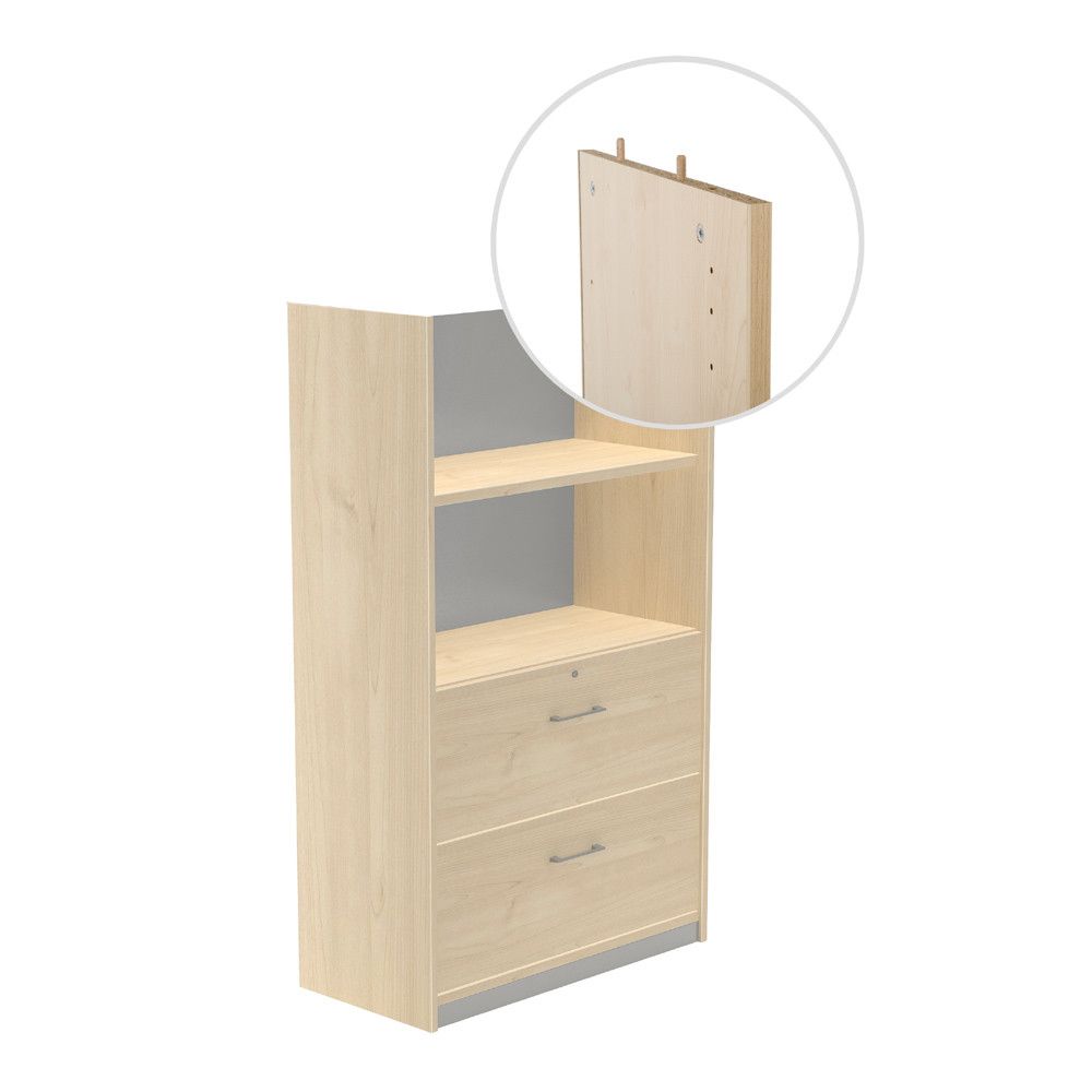 Kit Store 156 x 90 x 45 Estructura Haya/Frontales Haya Sin Tapa