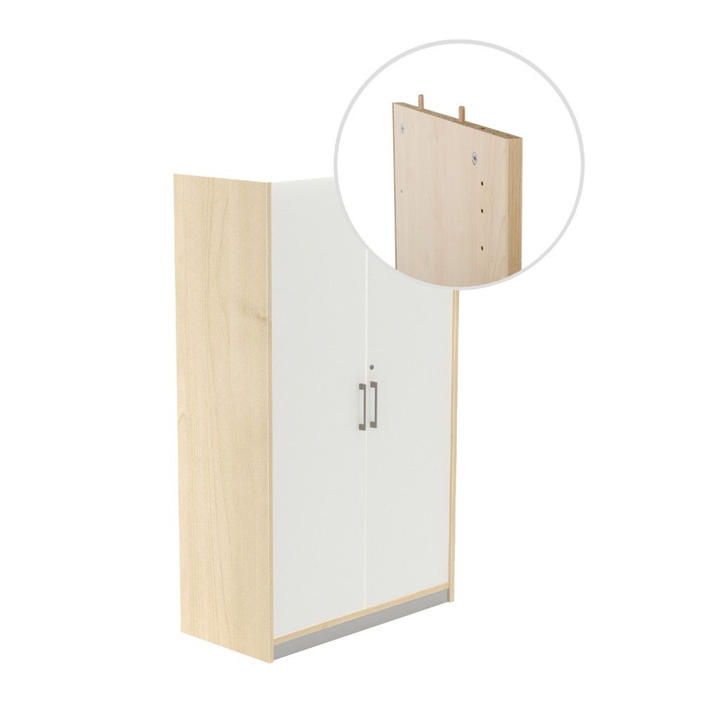 Kit Store 156 x 90 x 45 Estructura Haya/Puertas Blanco Sin Tapa