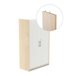 Kit Store 156 x 90 x 45 Estructura Haya/Puertas Blanco Sin Tapa