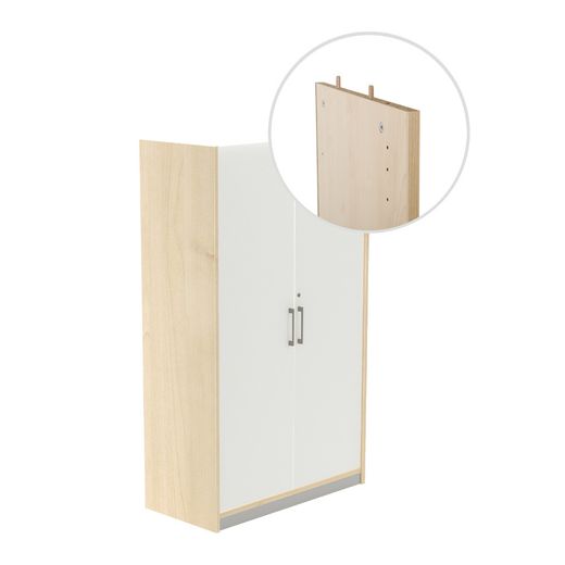 Kit Store 156 x 90 x 45 Estructura Haya/Puertas Blanco Sin Tapa