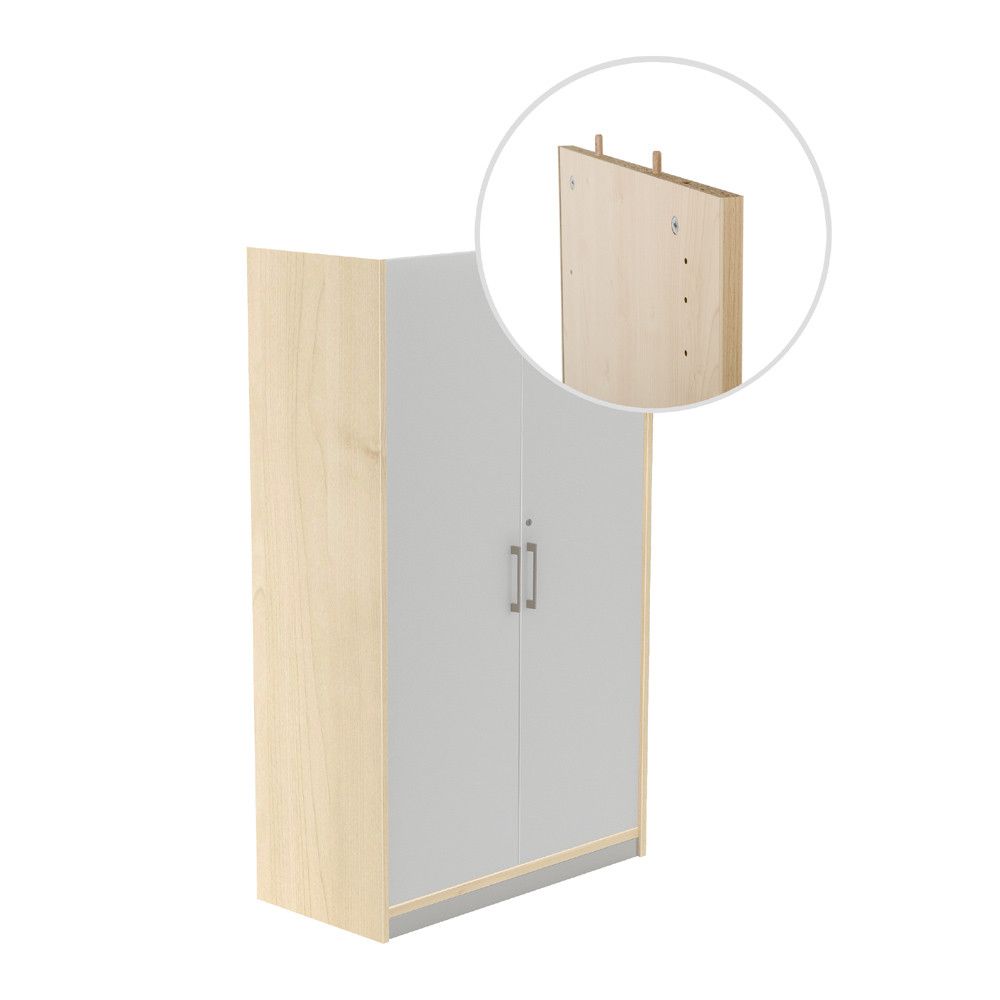 Kit Store 156 x 90 x 45 Estructura Haya/Puertas Gris Sin Tapa