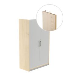 Kit Store 156 x 90 x 45 Estructura Haya/Puertas Gris Sin Tapa