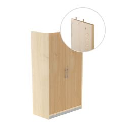 Kit Store 156 x 90 x 45 Estructura Haya/Puertas Totales Roble Sin Tapa